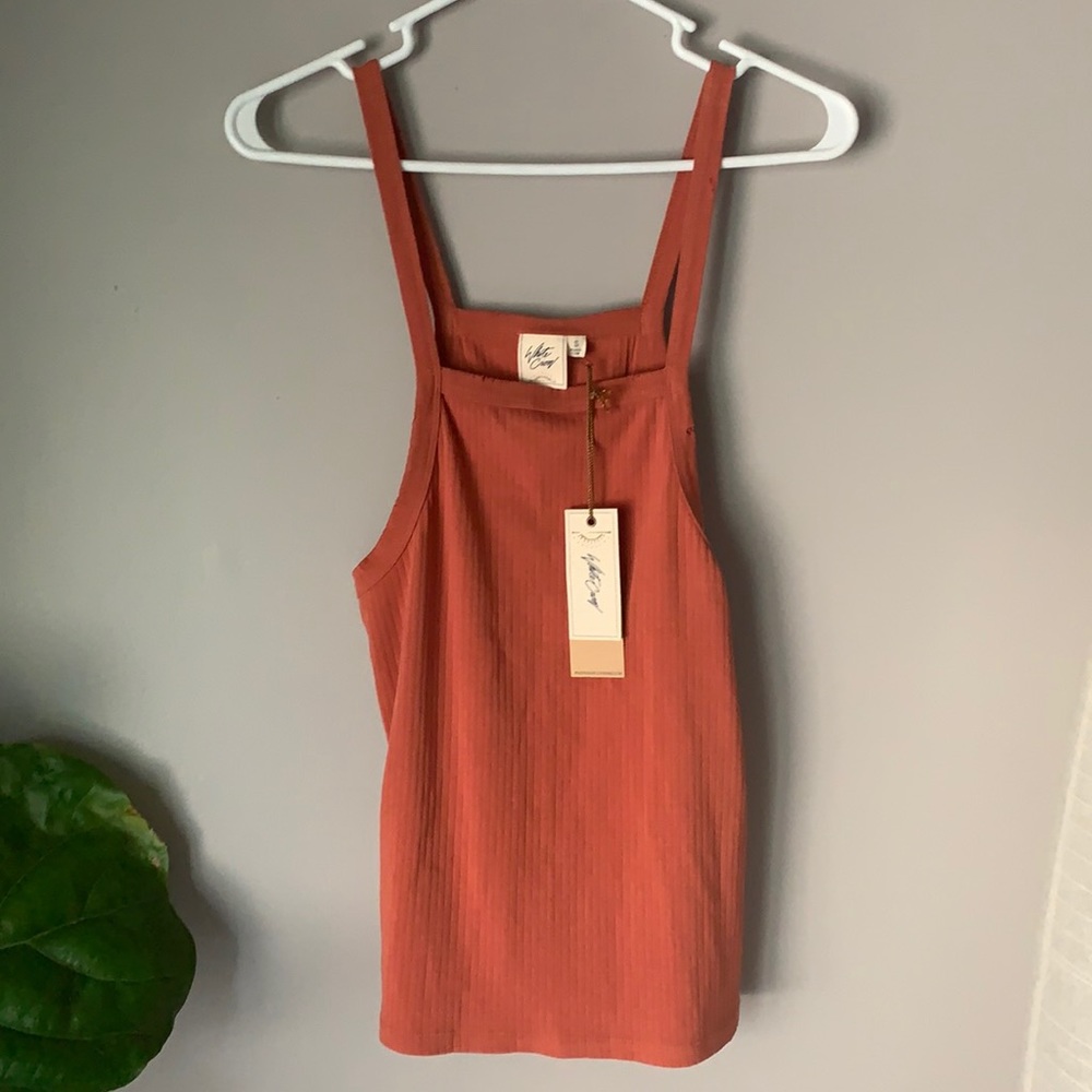 White crow Rust Women’s Ribbed distressed tank